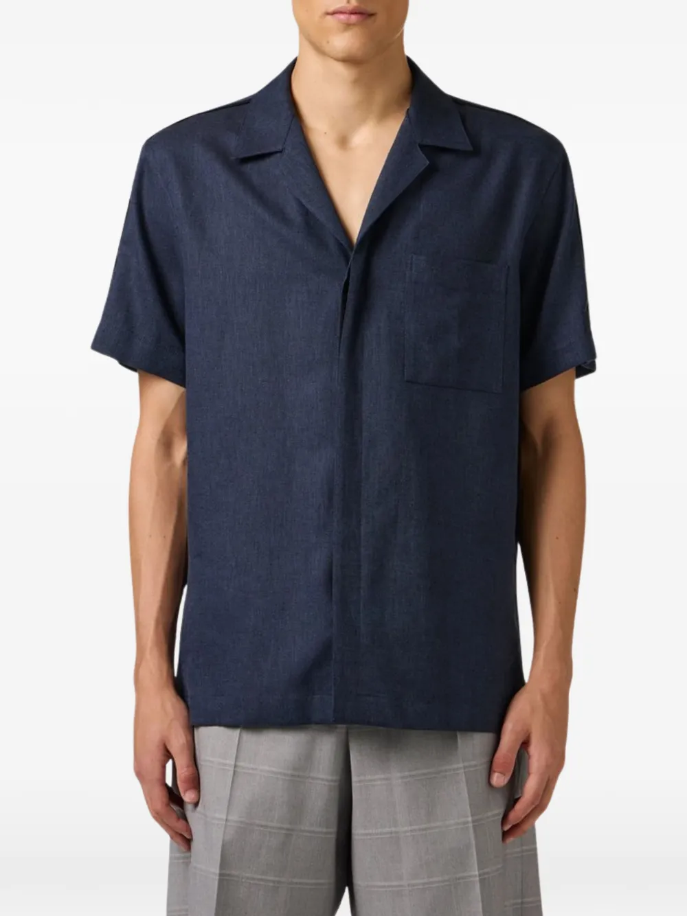  Iceberg V-neck Shirt - Blue 