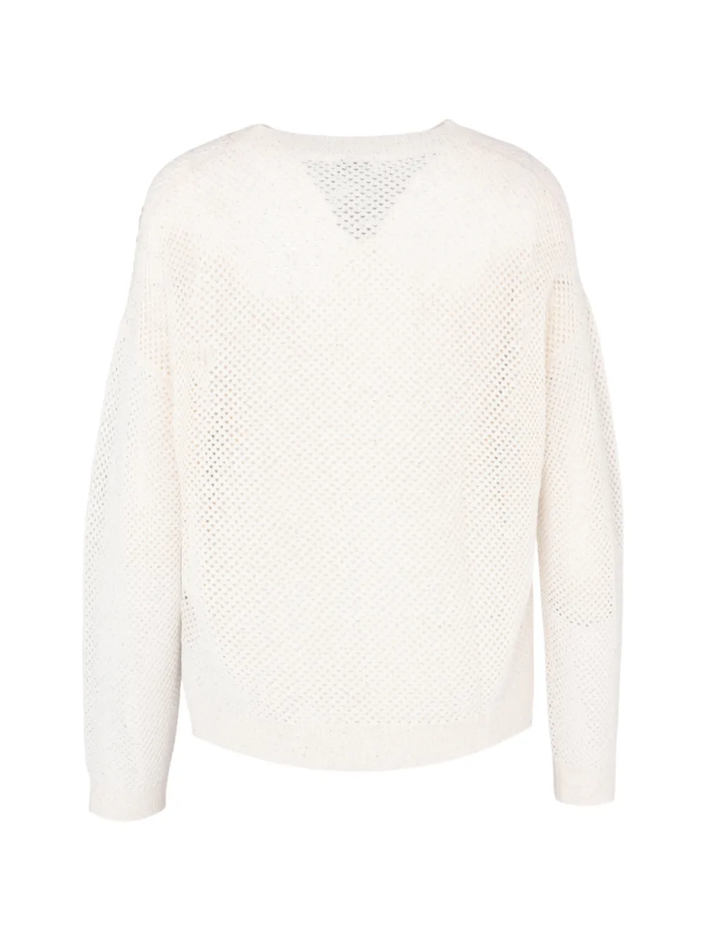 Peserico open-knit crew-neck sweater Beige