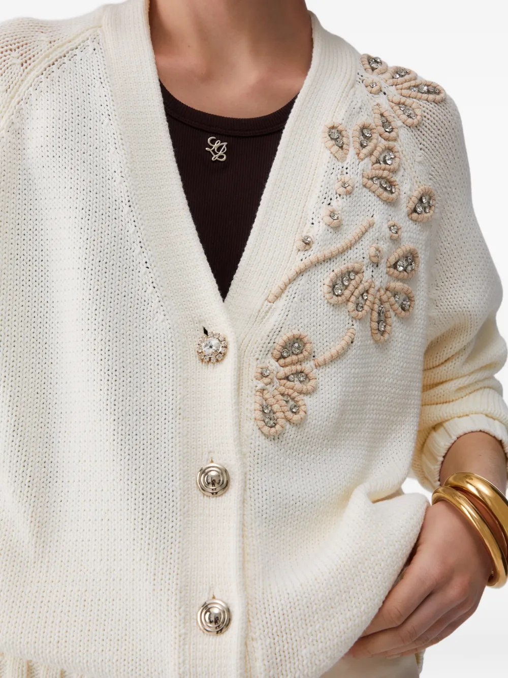 LIU JO Vest met borduurwerk Beige