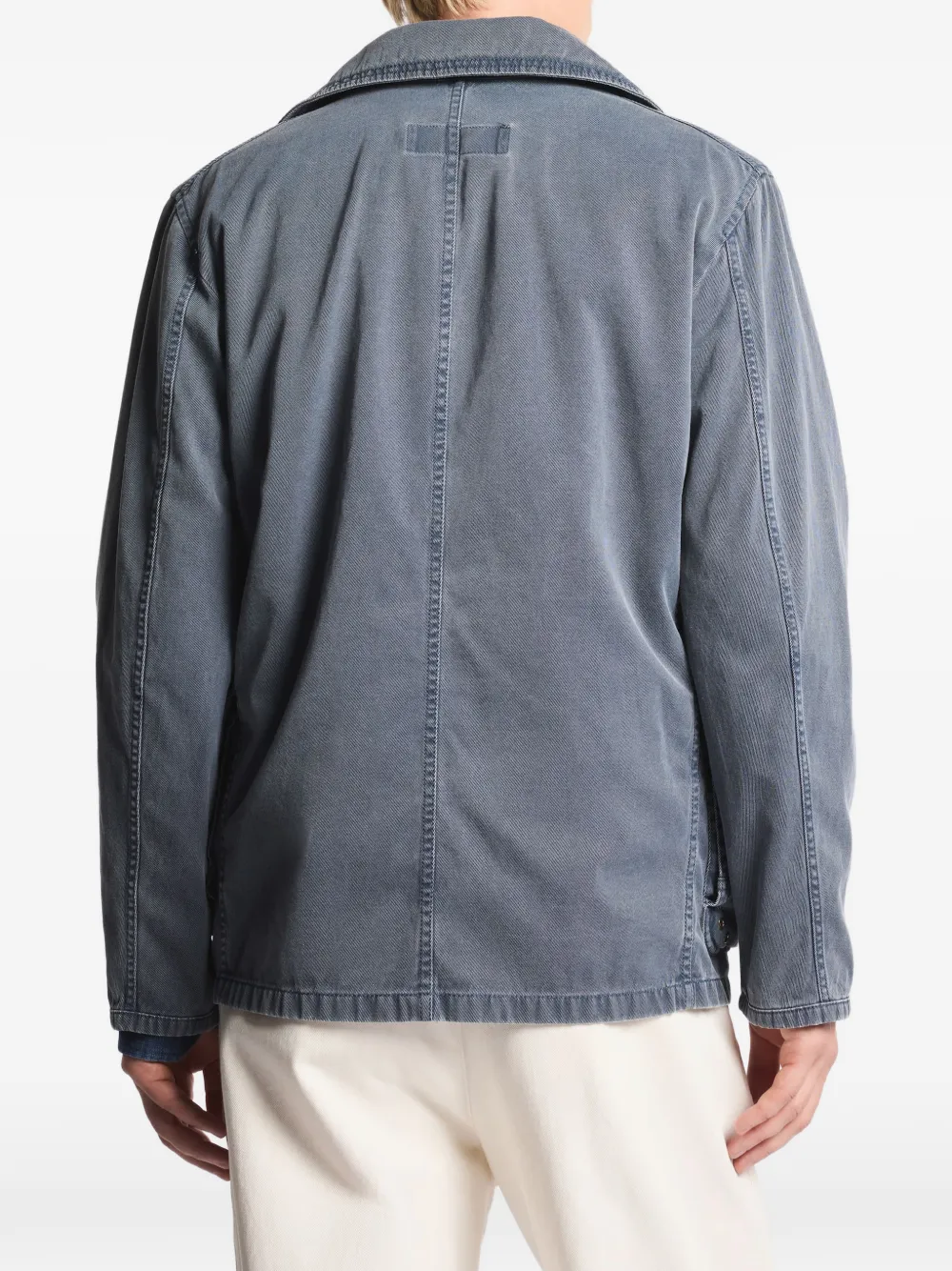 Fay Toggle Collared Jacket In Blue