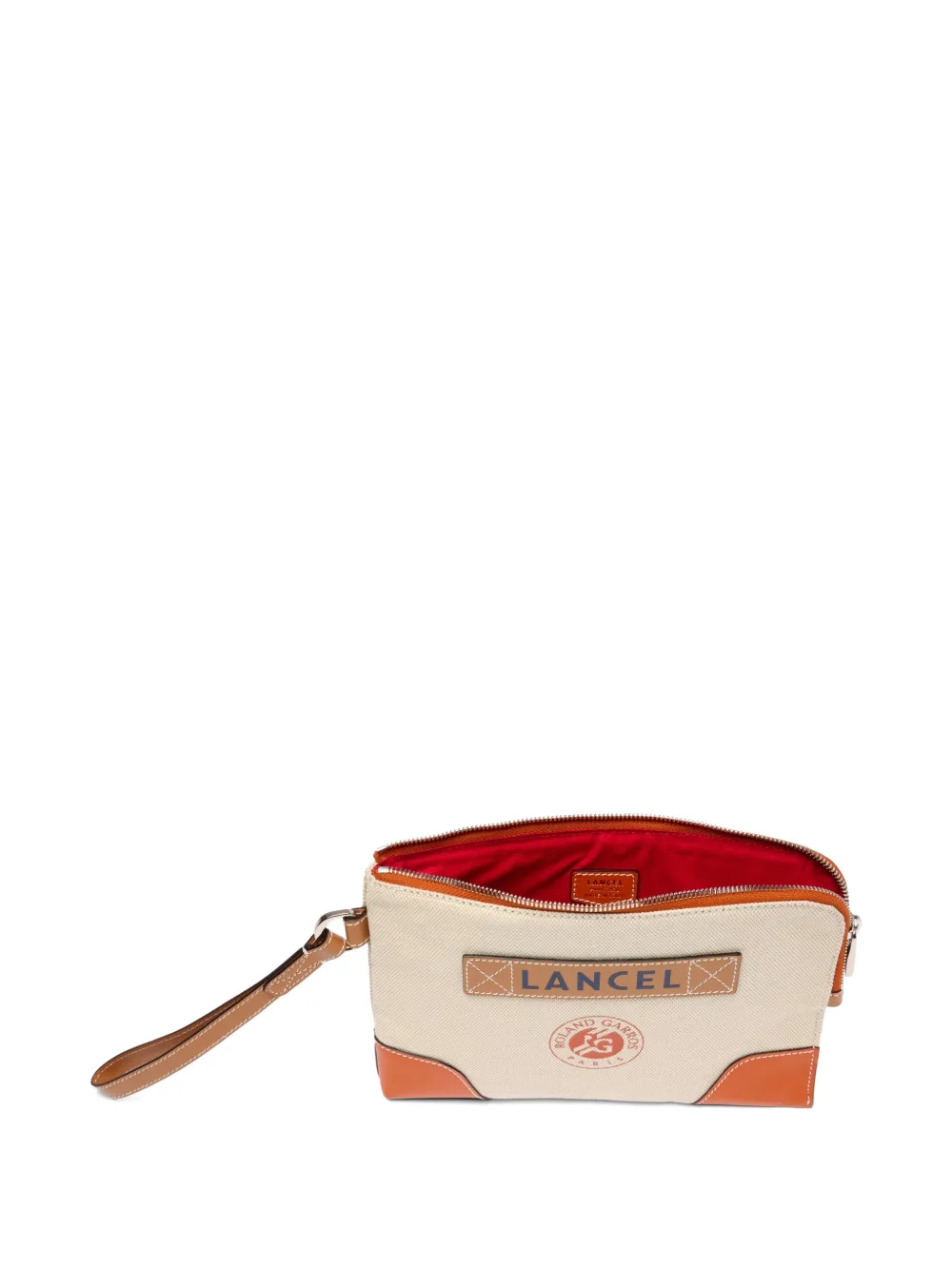  Lancel X Roland Garros Zip Pouch - Neutrals 