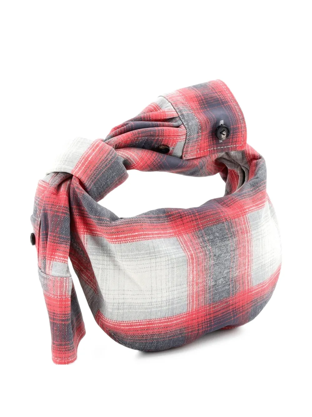 Bv Jodie Hobo Shirt Effect Printed Leather Mini Shoulder Bag