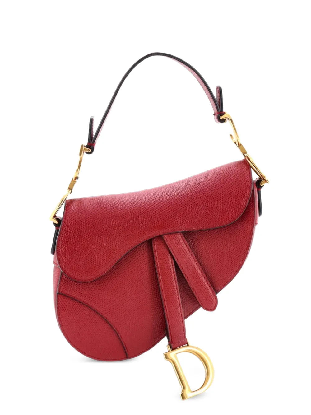 Christian Dior Pre-Owned Borsa a spalla Saddle mini in pelle - Rosso