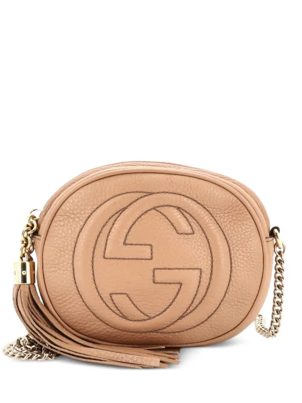 Gucci Pre-owned Soho Chain Bag Leather Mini Crossbody Bag in Neutrals