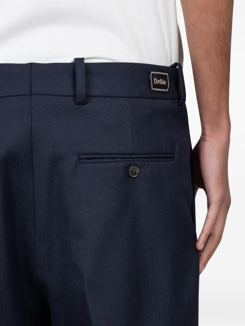 Drôle De Monsieur Cropped plooibroek Blauw