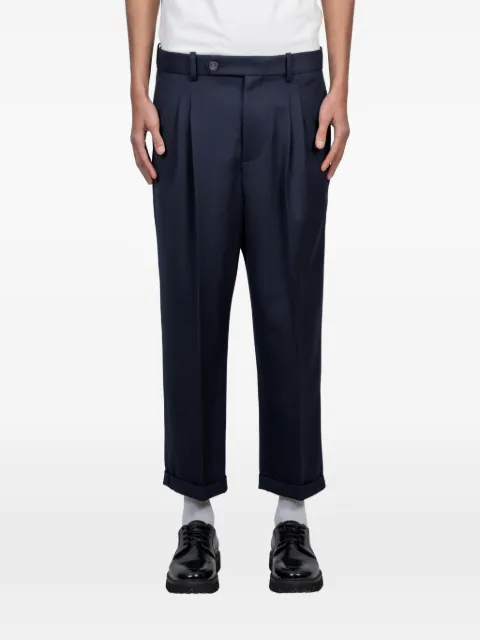 Drôle De Monsieur pleated cropped trousers