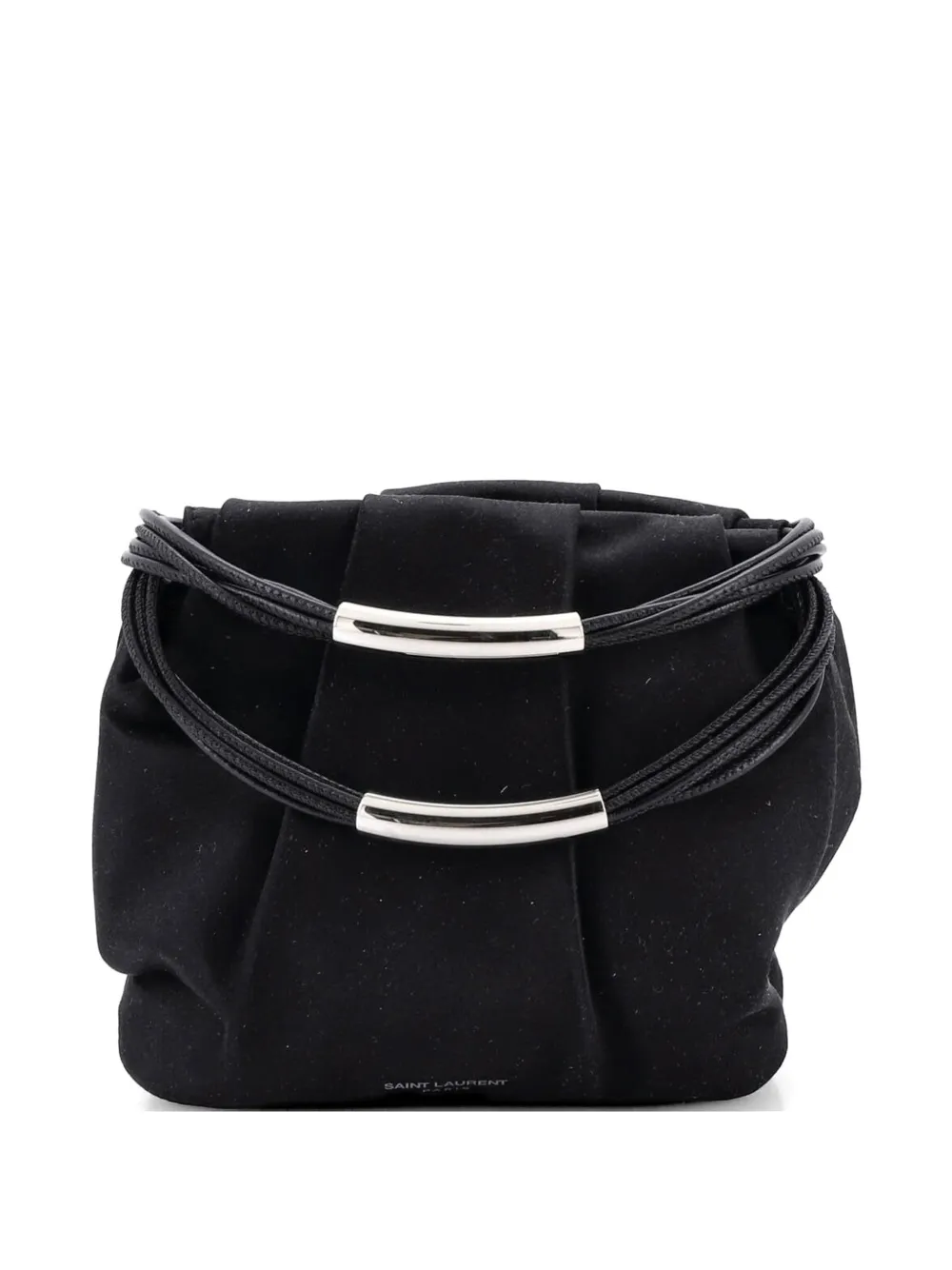 Saint Laurent Pre-Owned Pochon Top Handle Bag Satin Mini satchel - Nero