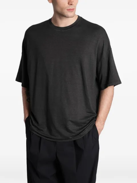 Roberto Collina t-shirt en lin à manches courtes