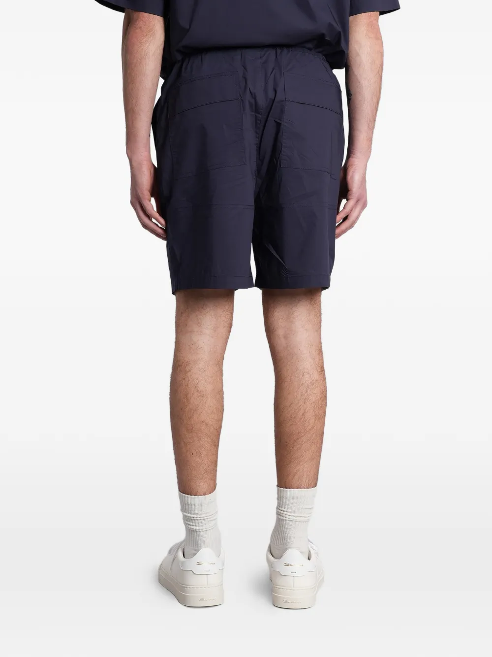 Roberto Collina Shorts met trekkoord Blauw