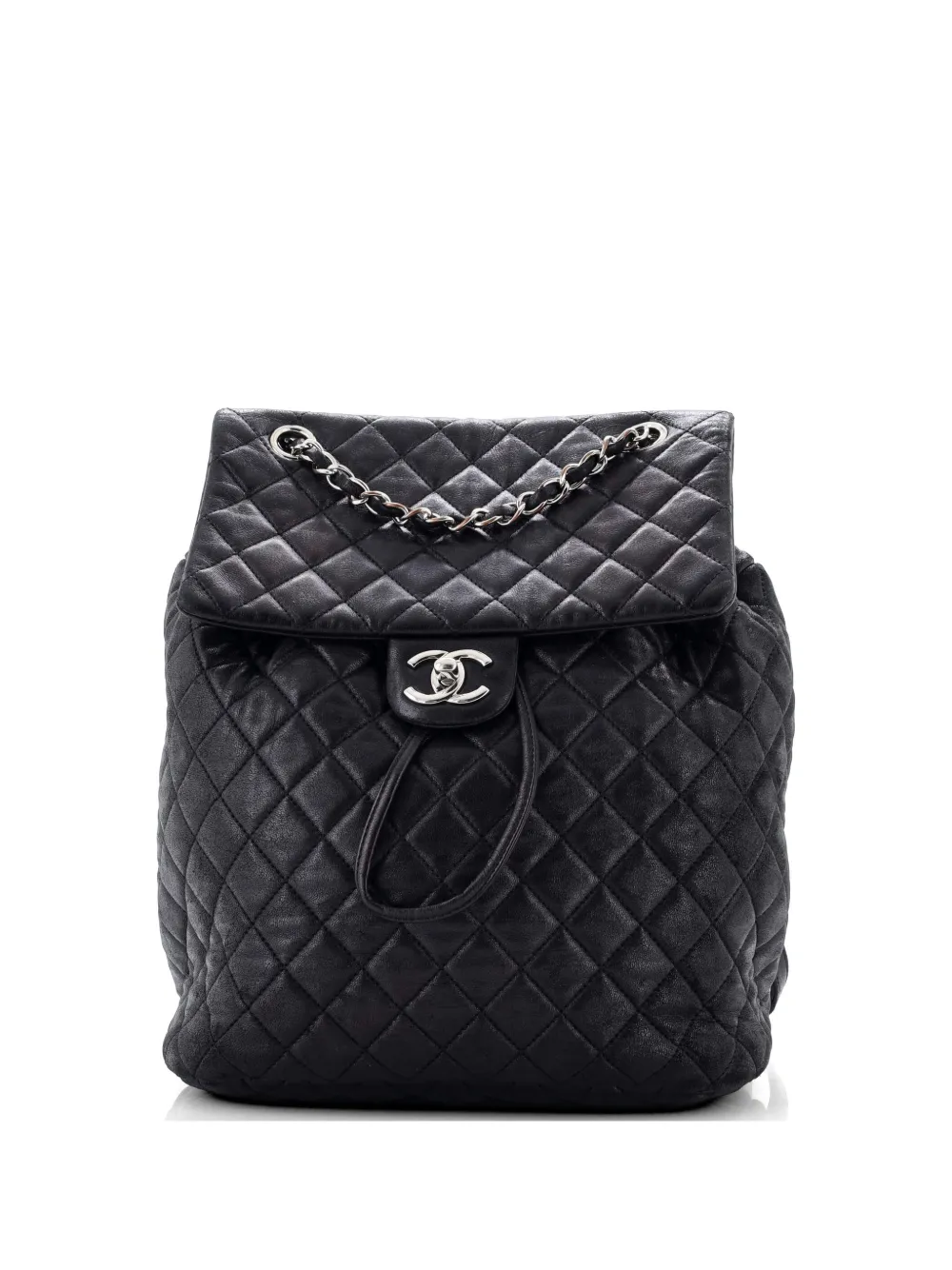CHANEL Pre-Owned Zaino Urban Spirit grande in pelle di agnello trapuntata - Nero