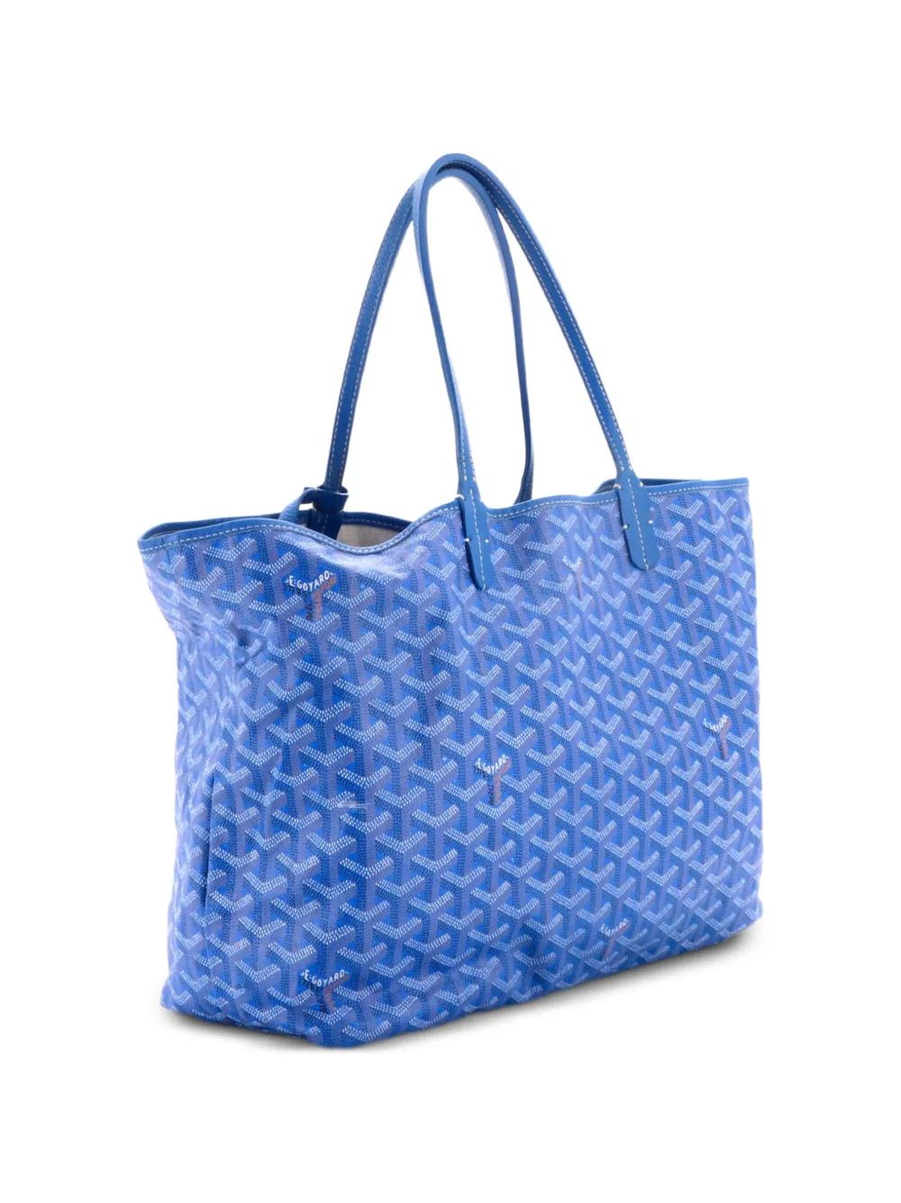  Goyard Pre-owned Saint Louis Coated Canvas Pm Tote Bag - Blue 