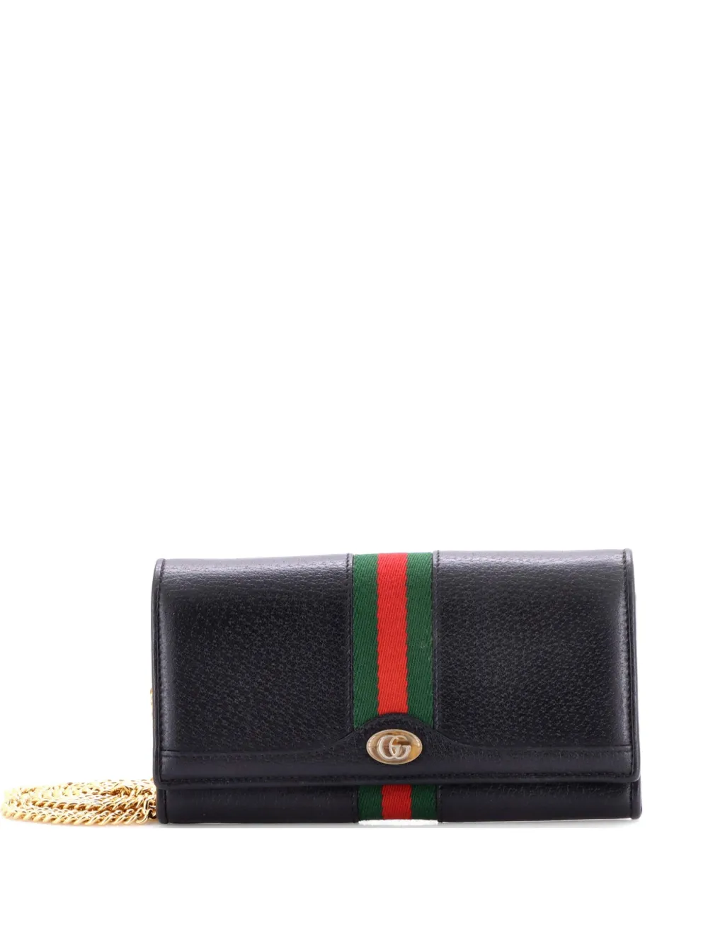 Gucci Pre-Owned Borsa a tracolla Chain in pelle con catena - Nero