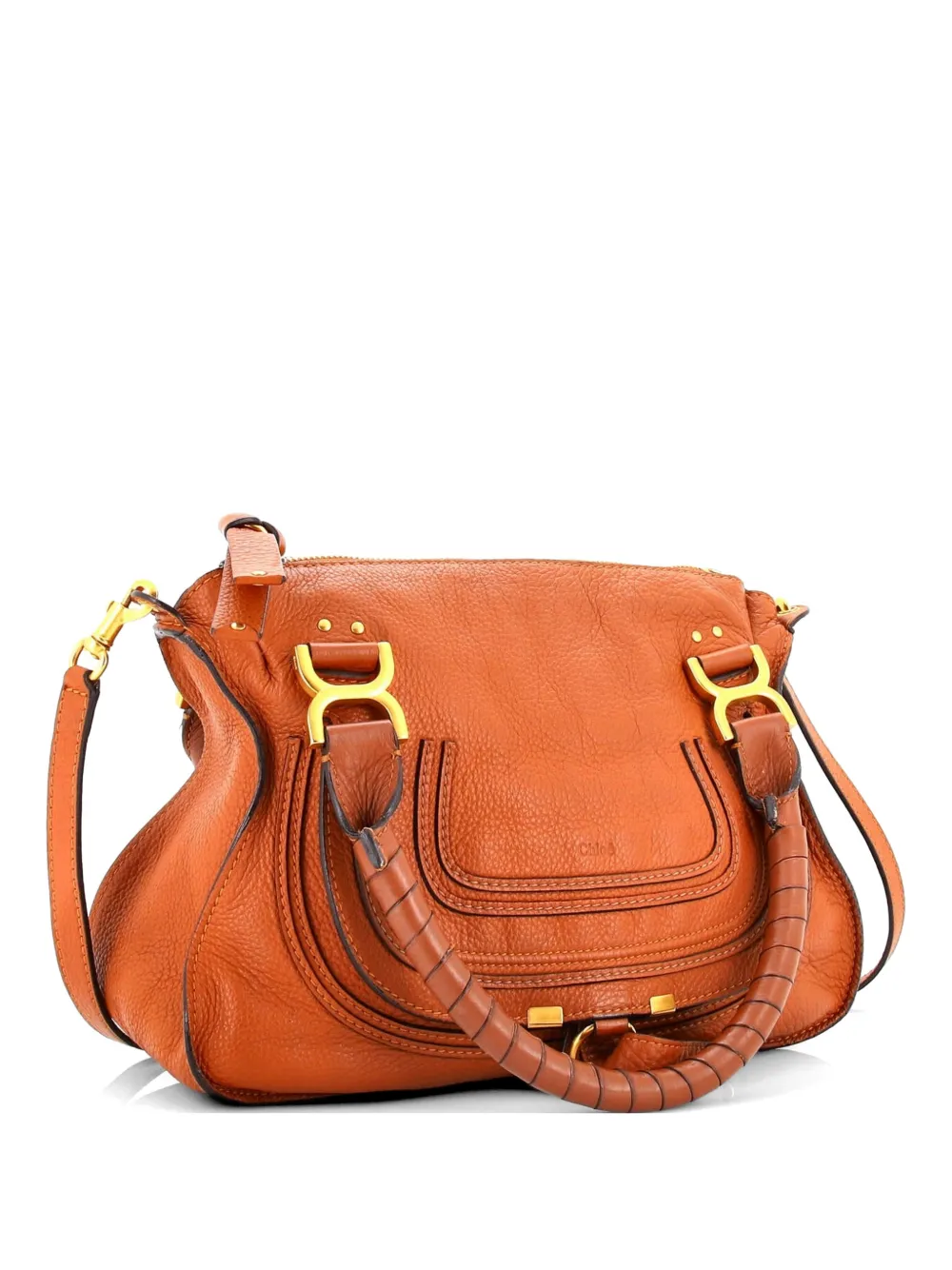 Chloé Pre-Owned Borsa a tracolla Marcie media in pelle - Marrone