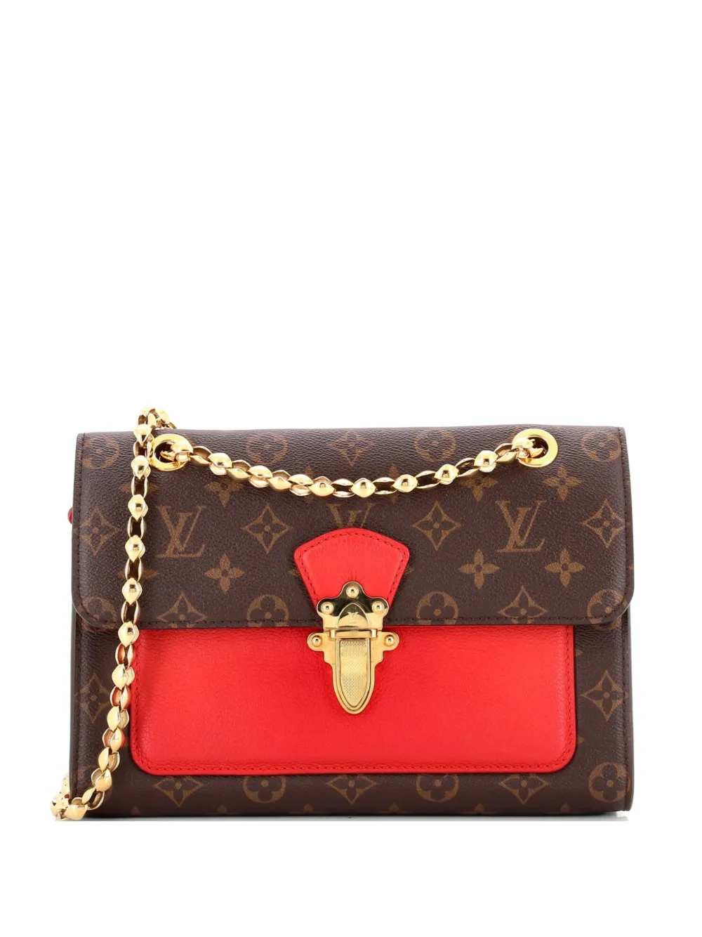 Louis Vuitton Pre-Owned Victoire Handbag Monogram Canvas and Leather shoulder bag - Rosso
