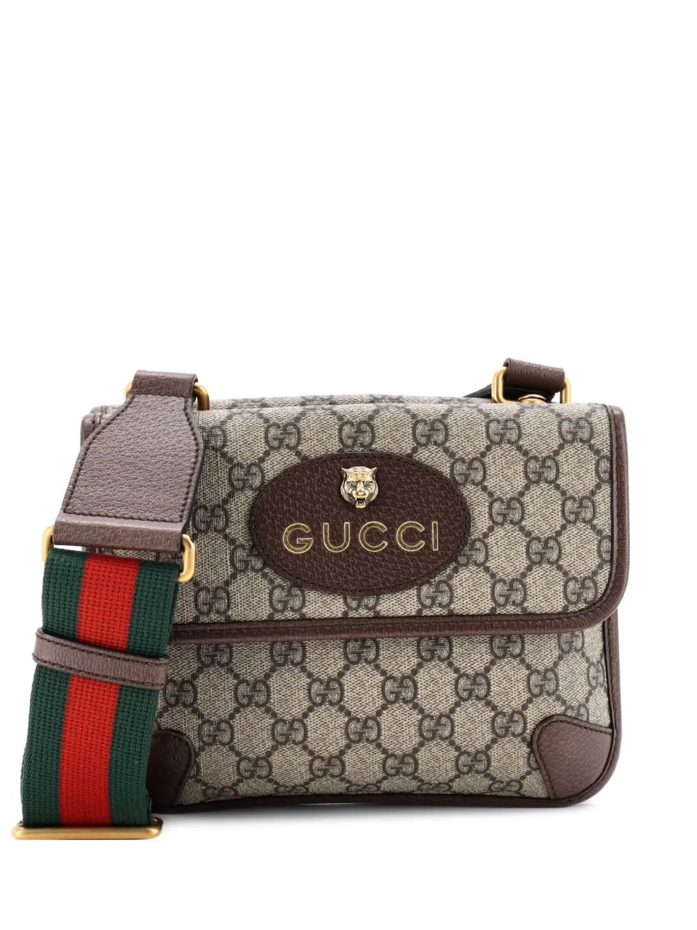 Gucci Pre-Owned Borsa a tracolla Neo Vintage piccola in tela cerata GG con battente - Marrone
