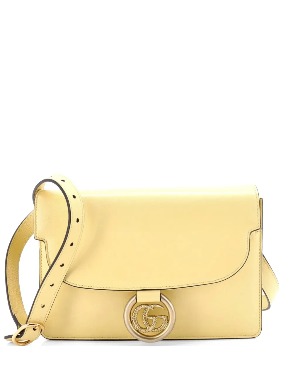 Gucci Pre-Owned Borsa a spalla GG piccola in pelle con tracolla - Giallo