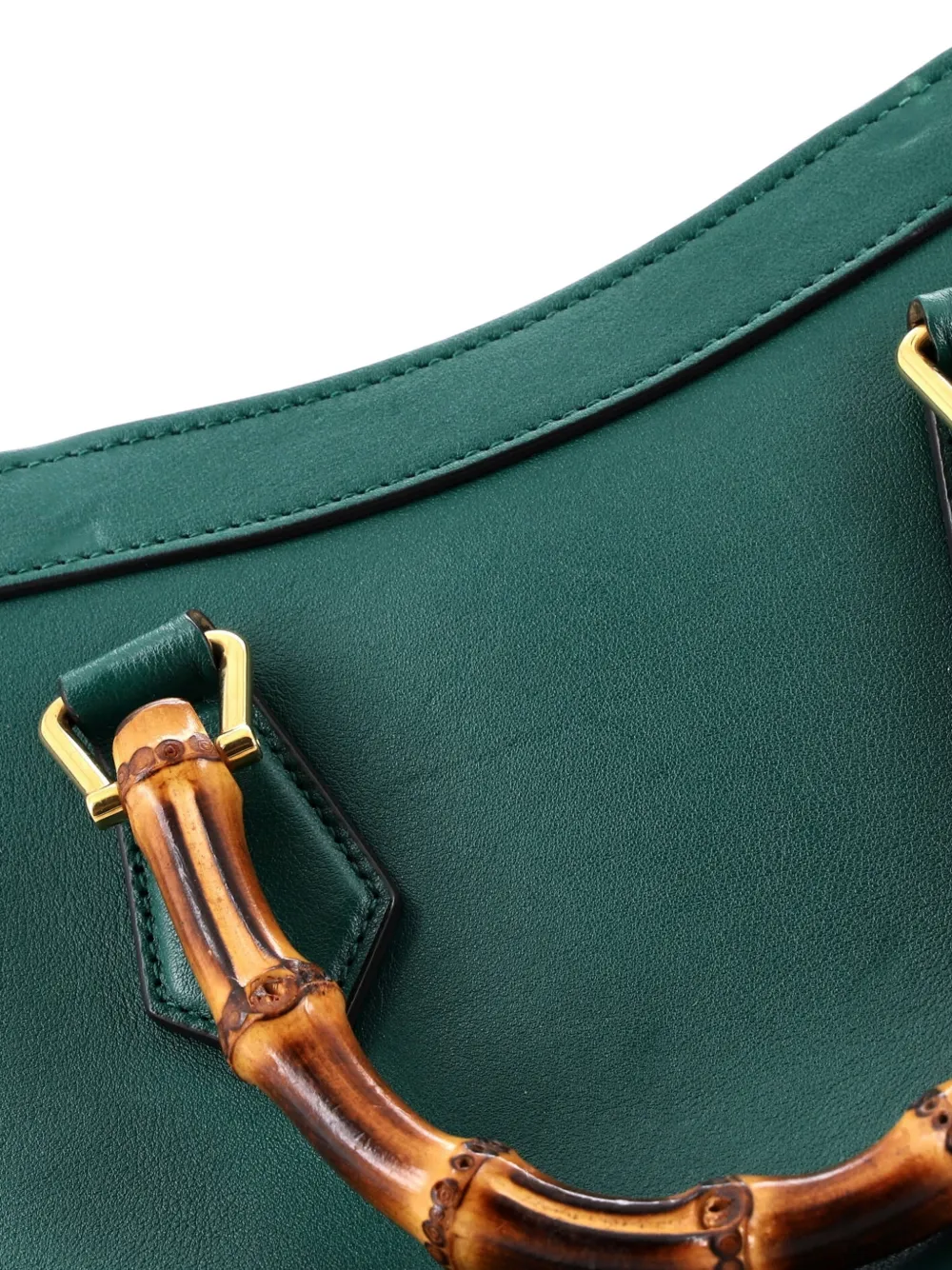 Diana Nm Bamboo Handle Leather Small Tote Bag
