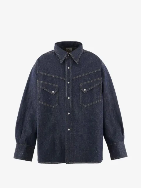 SAINT MXXXXXX camisa de mezclilla con bolsillo en el pecho