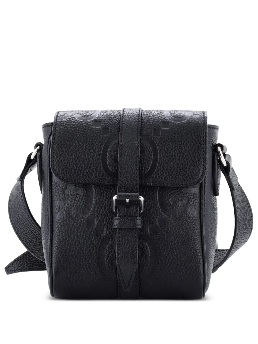 Gucci Pre-Owned Borsa a tracolla Jumbo GG piccola in pelle goffrata - Nero