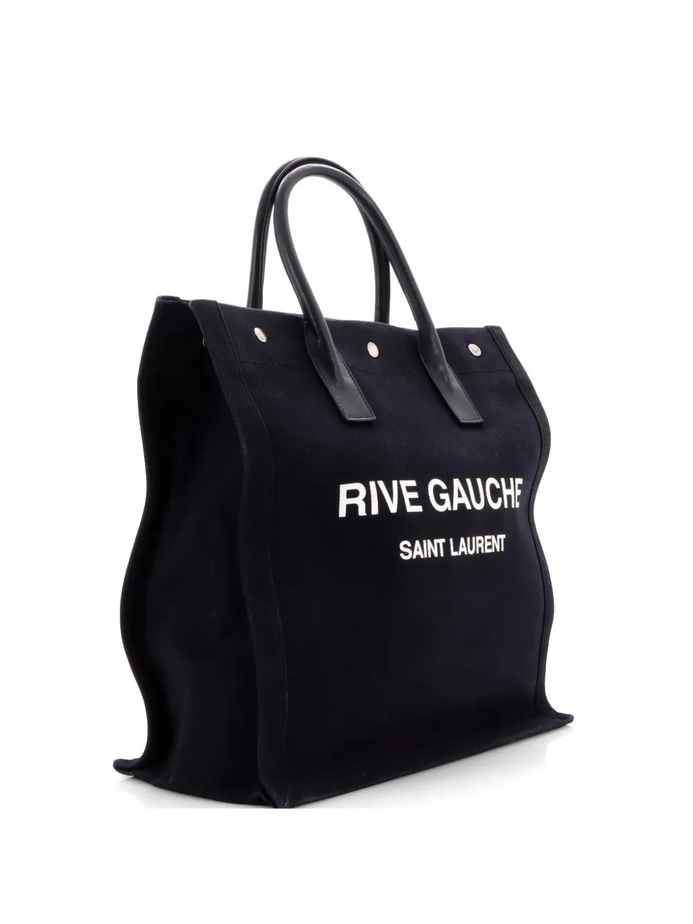 Saint Laurent Pre-Owned Rive Gauche Shopper Canvas Tall tote bag - Nero