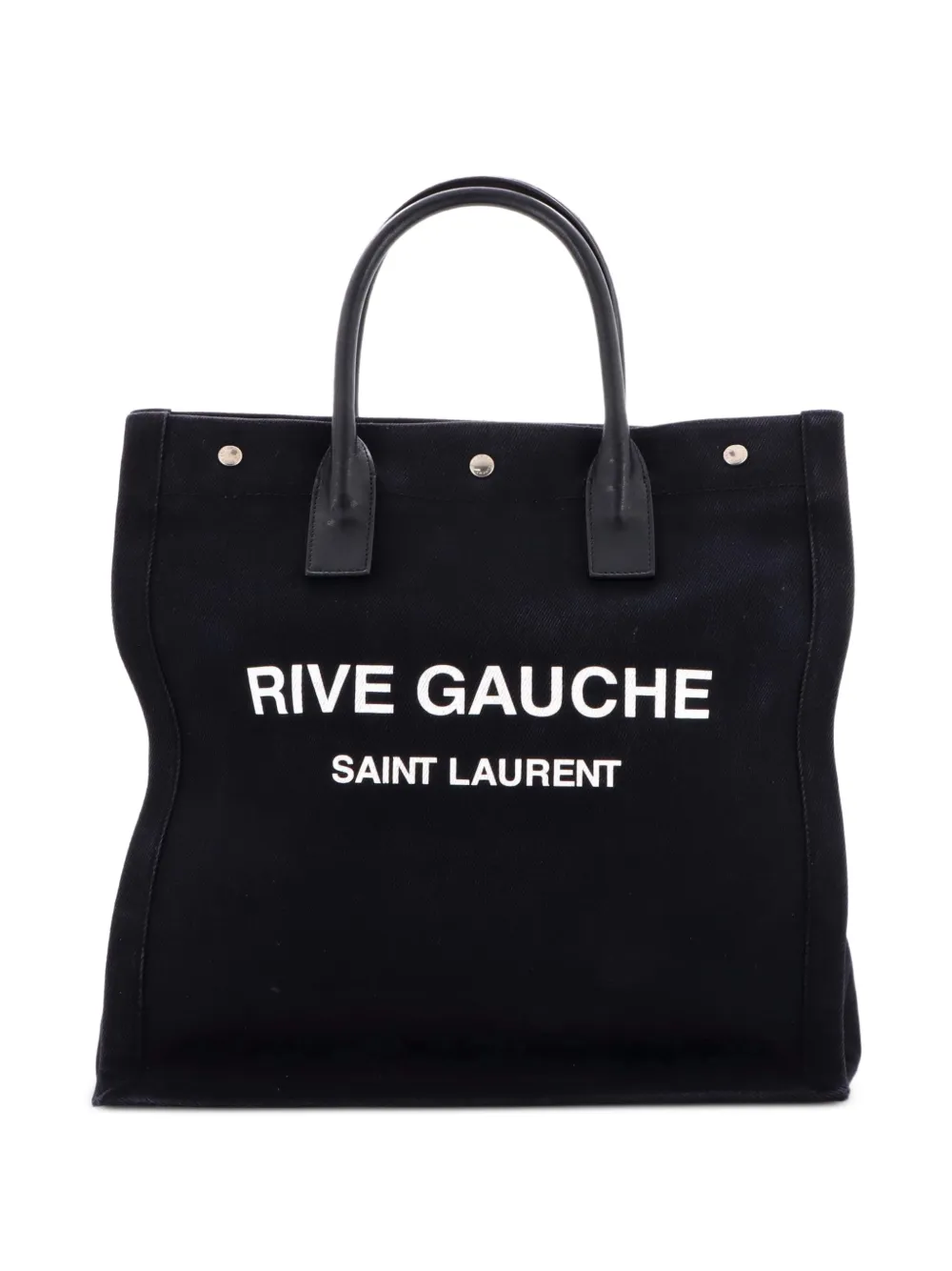 Saint Laurent Pre-Owned Rive Gauche Shopper Canvas Tall tote bag - Nero