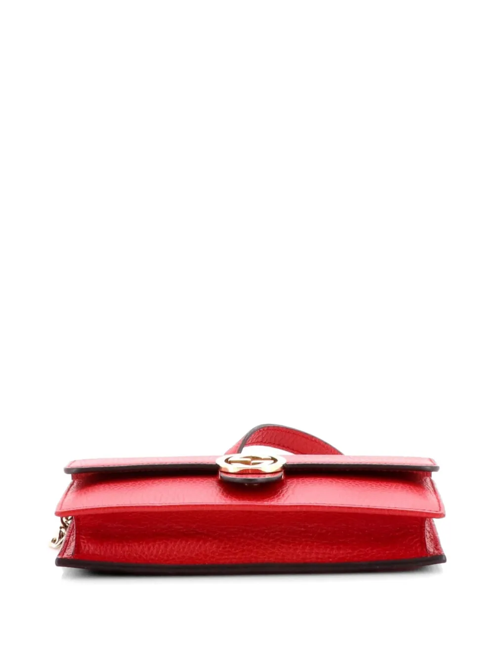 Interlocking Wallet On Chain Leather Crossbody Bag