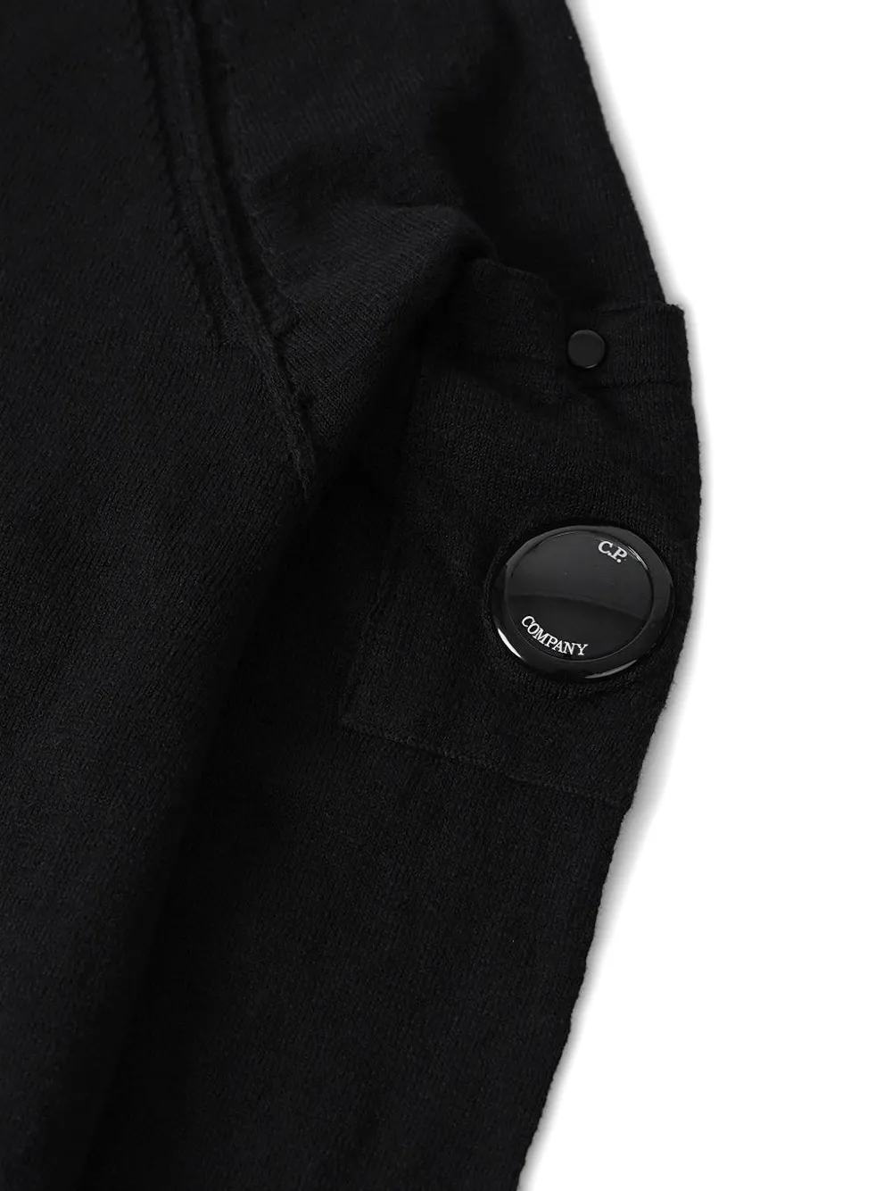C.P. Company Gebreide trui met patch Zwart