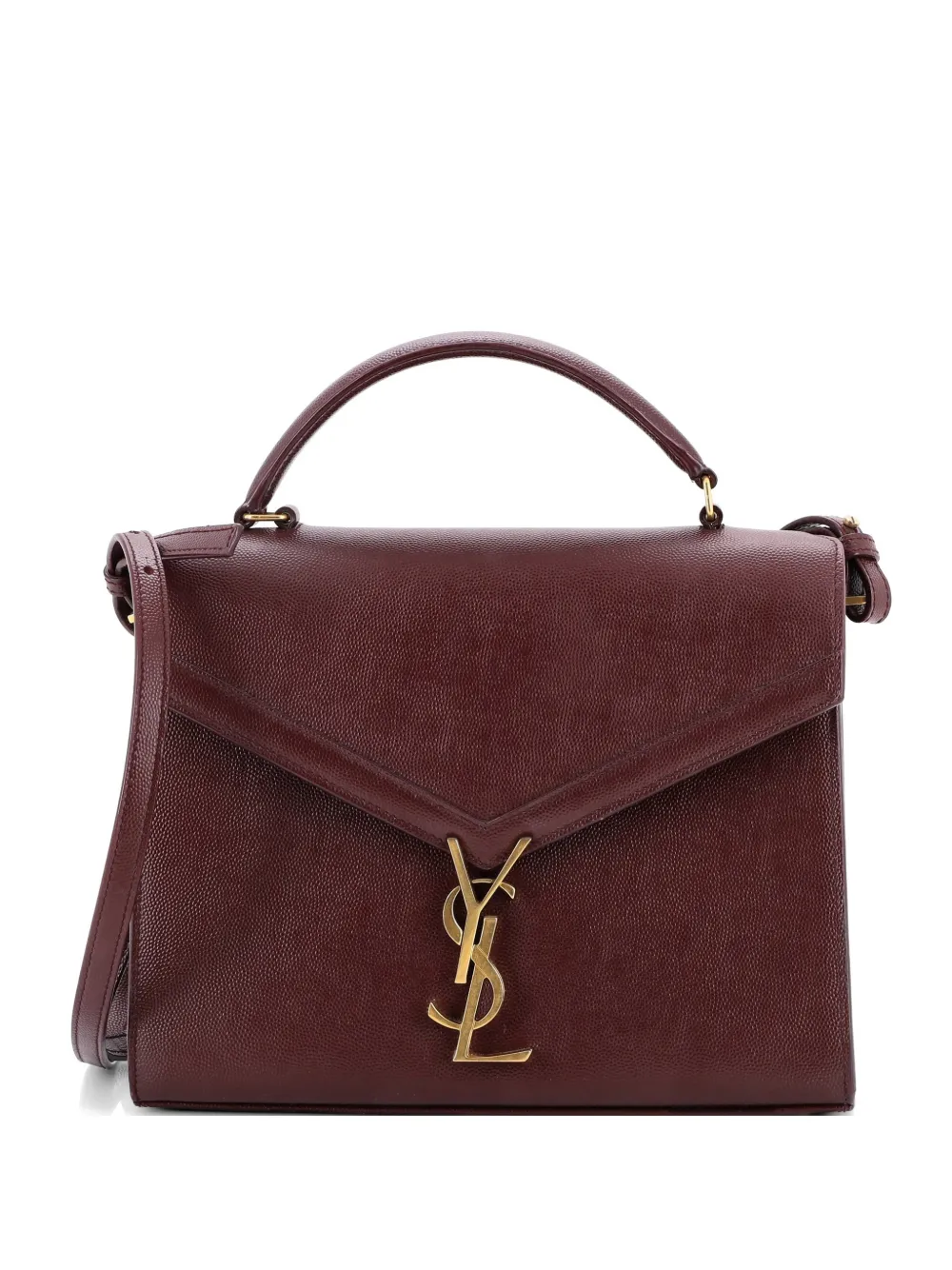 Saint Laurent Pre-Owned Cassandra Top Handle Bag Leather Medium satchel - Rosso