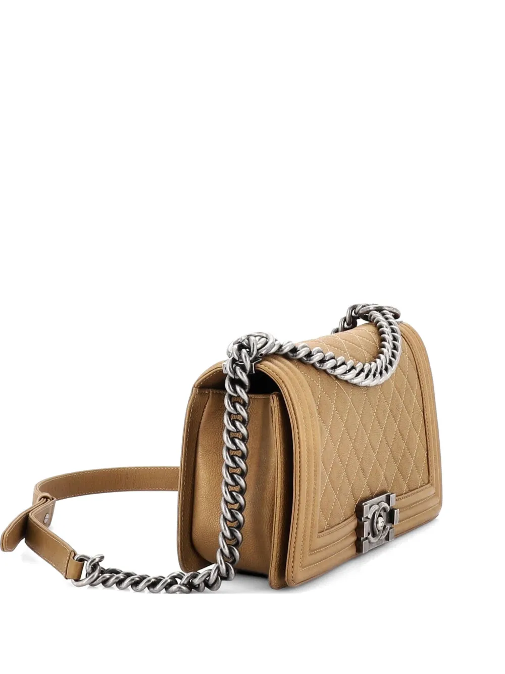 CHANEL Pre-Owned Borsa a tracolla Boy Flap media - Marrone