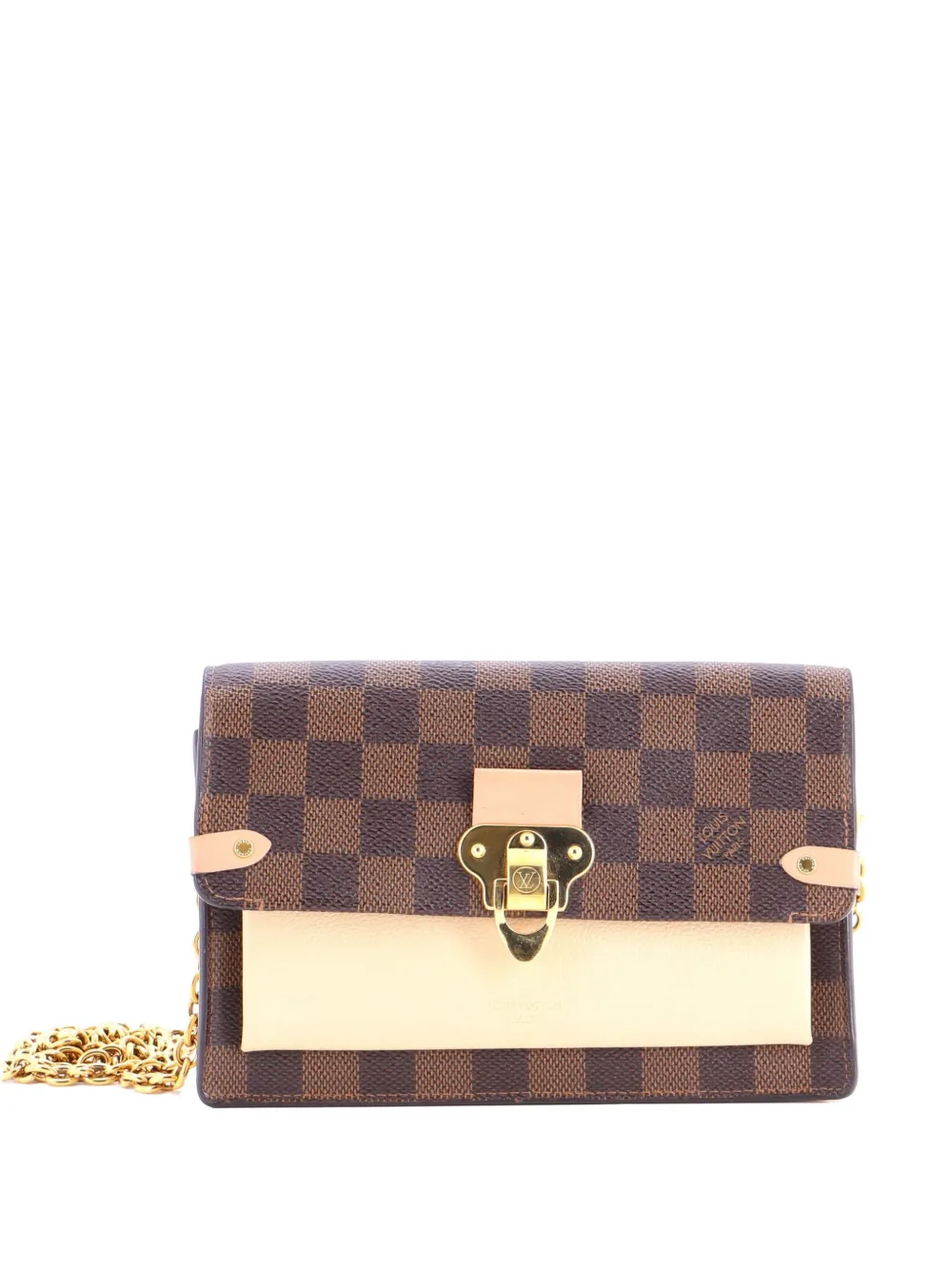 Louis Vuitton Pre-Owned Vavin Chain Wallet NM Damier with Leather crossbody bag - Braun