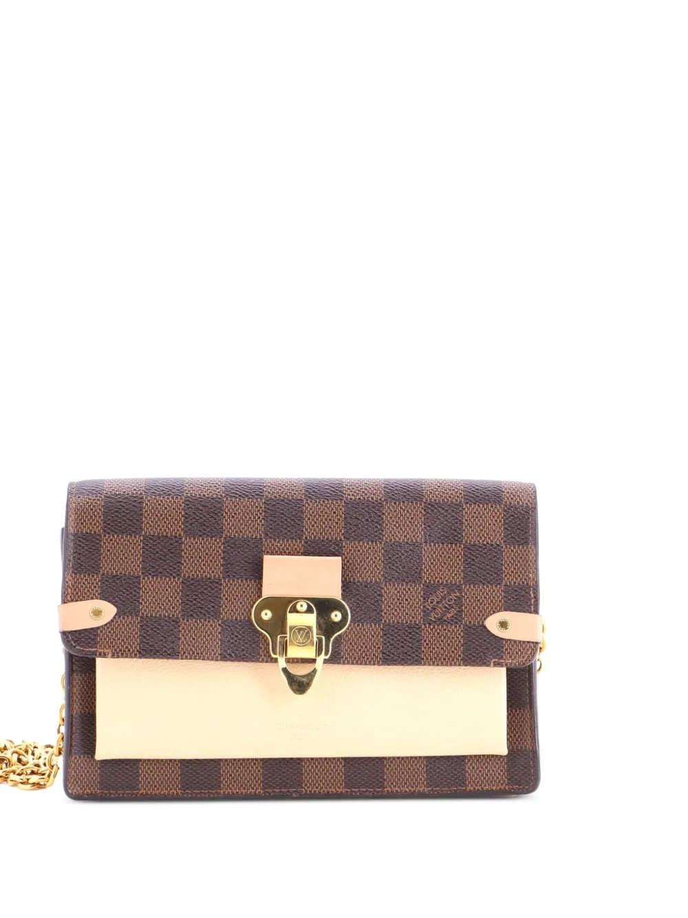 Louis Vuitton Pre-Owned Vavin Chain Wallet NM Damier with Leather crossbody bag - Braun