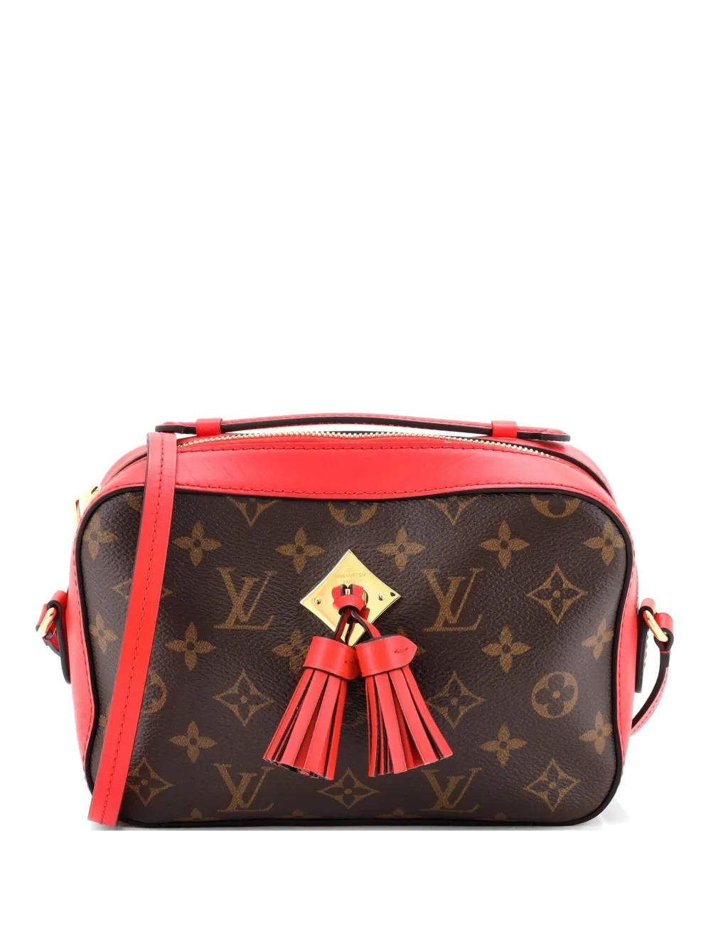 Louis Vuitton Pre-Owned Saintonge Handbag Monogram Canvas with Leather crossbody bag - Marrone