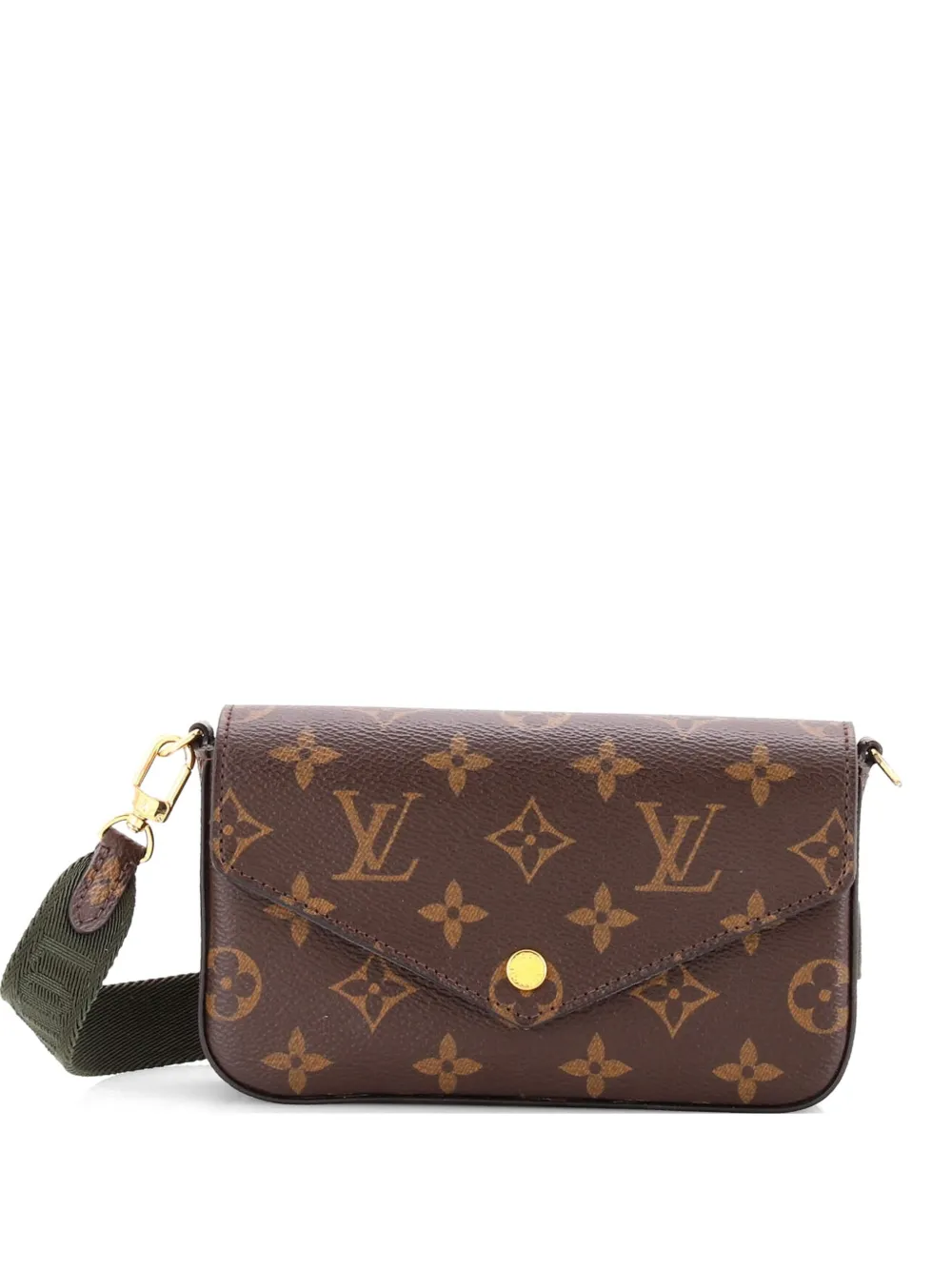 Louis Vuitton Pre-Owned Felicie Strap & Go Handbag Monogram Canvas crossbody bag - Marrone