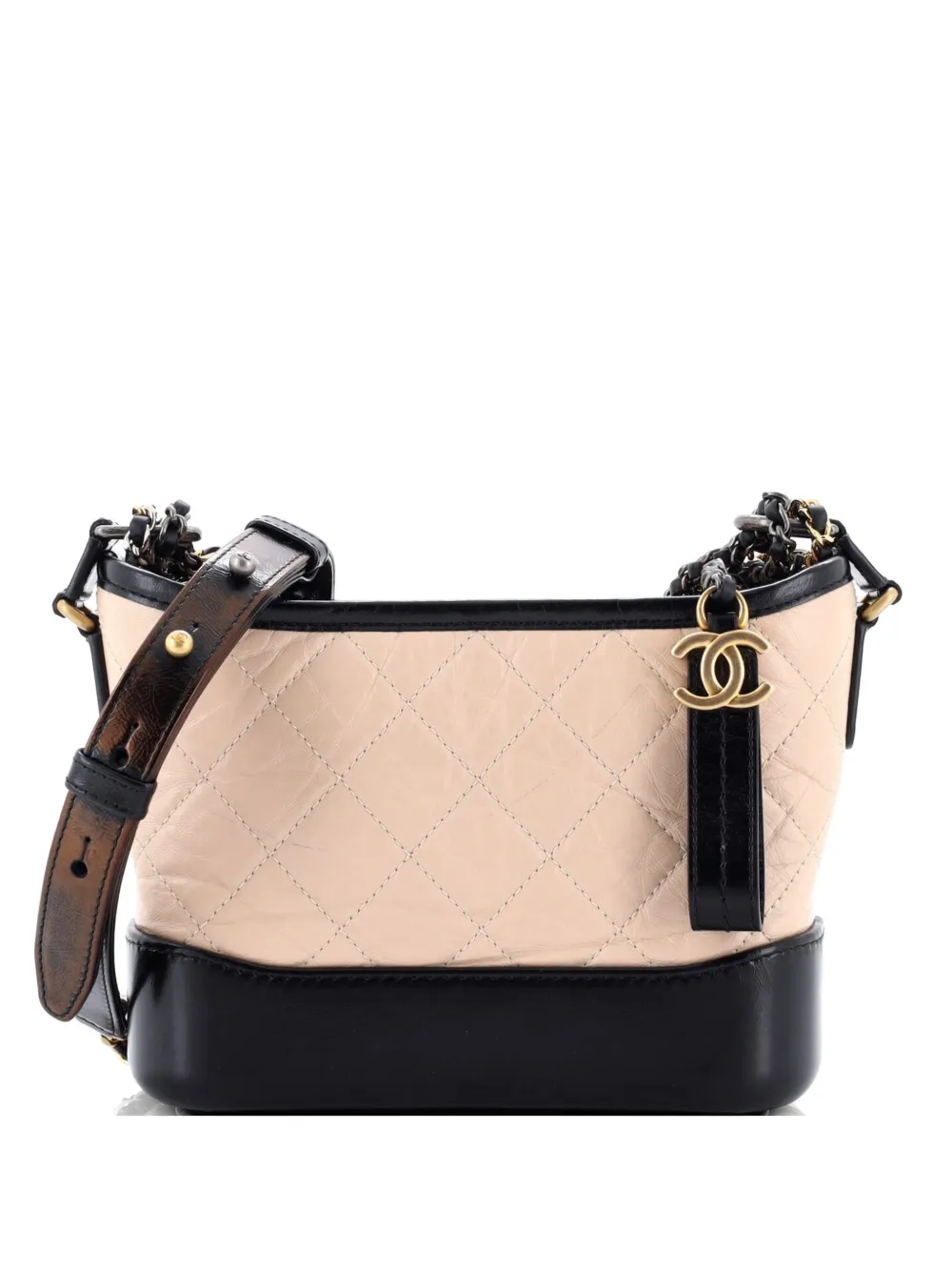 CHANEL Pre-Owned Borsa passepartout Gabrielle piccola in pelle di vitello trapuntata - Toni neutri