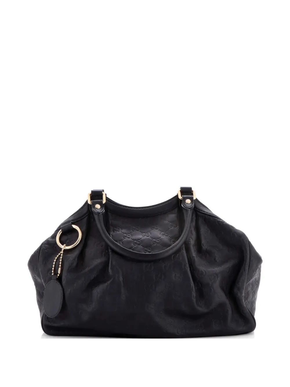 Gucci Pre-Owned Borsa tote Sukey media in pelle Guccissima - Nero