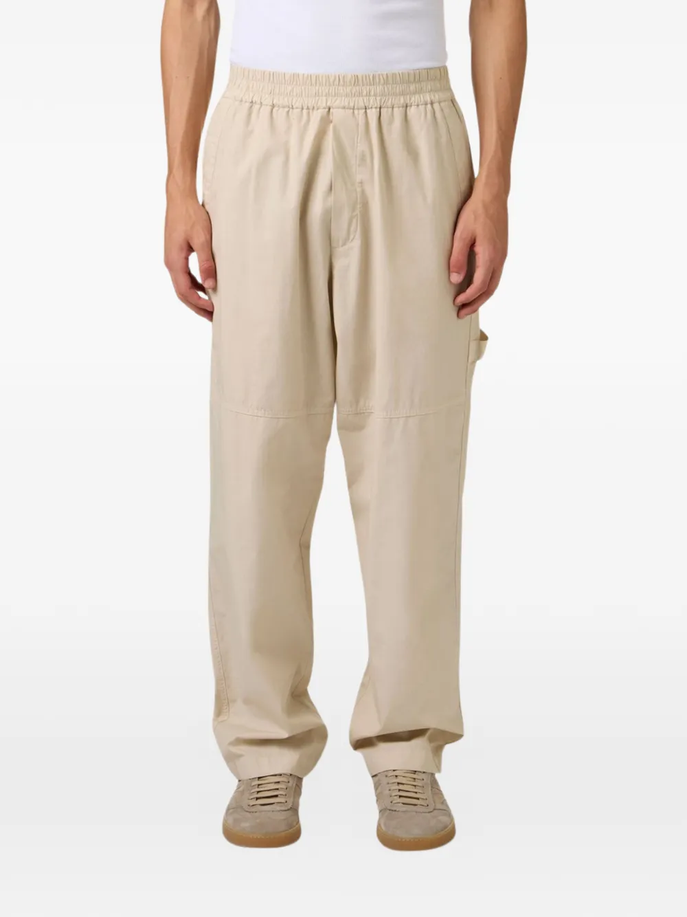Iceberg Cargo broek met elastische tailleband Beige