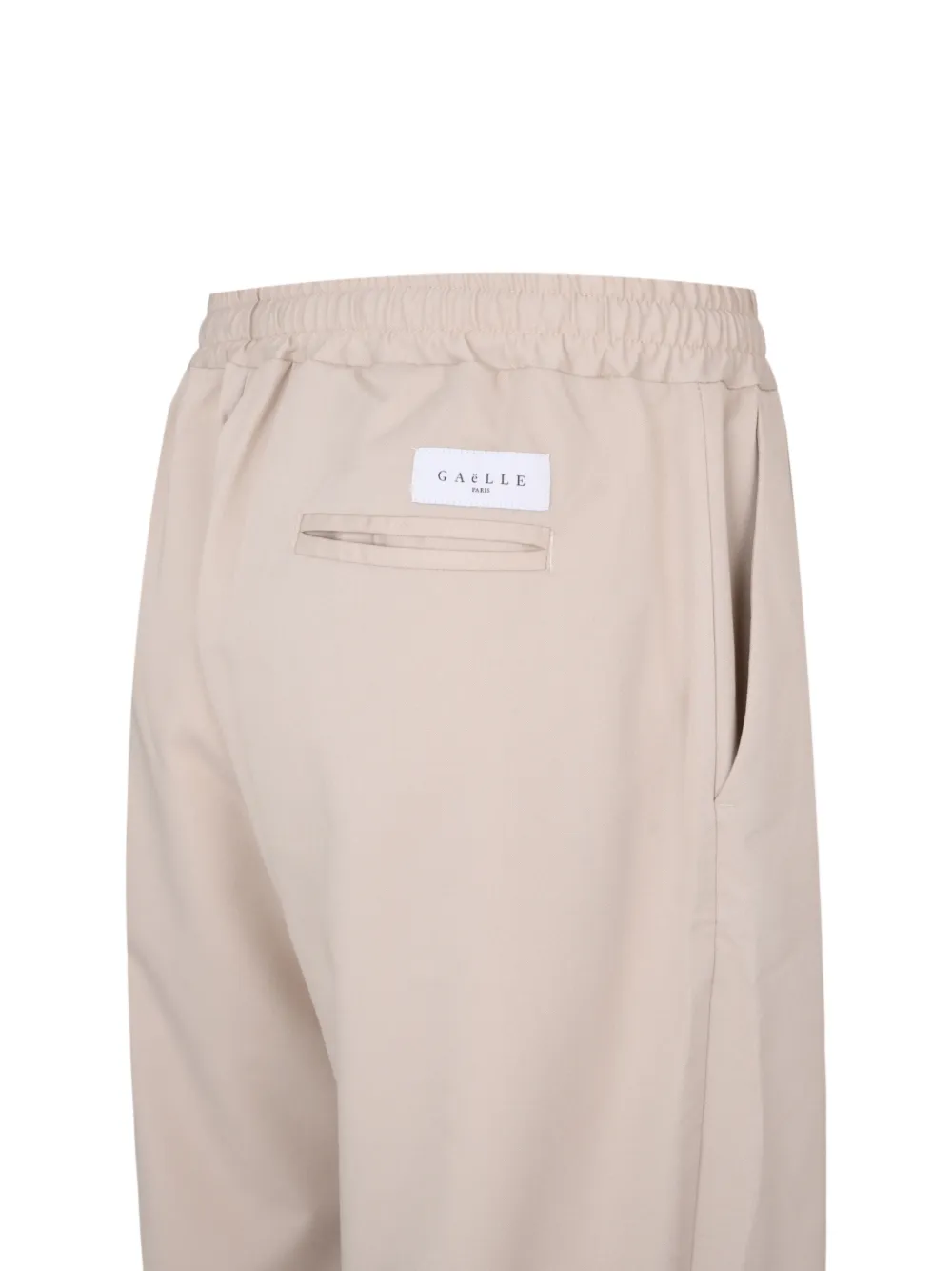 Gaëlle Paris pleated drawstring-waist trousers Beige