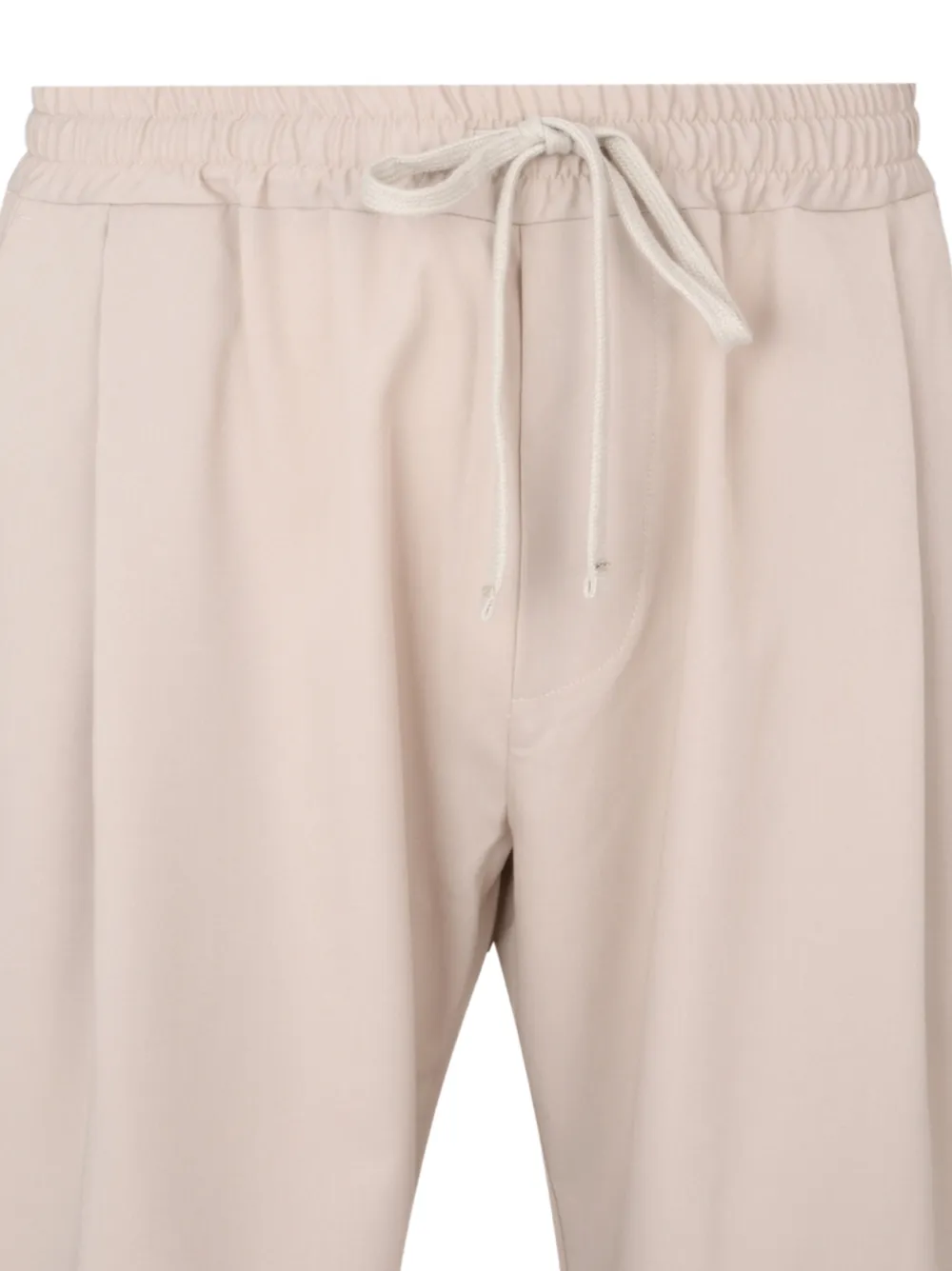 Gaëlle Paris pleated drawstring-waist trousers Beige