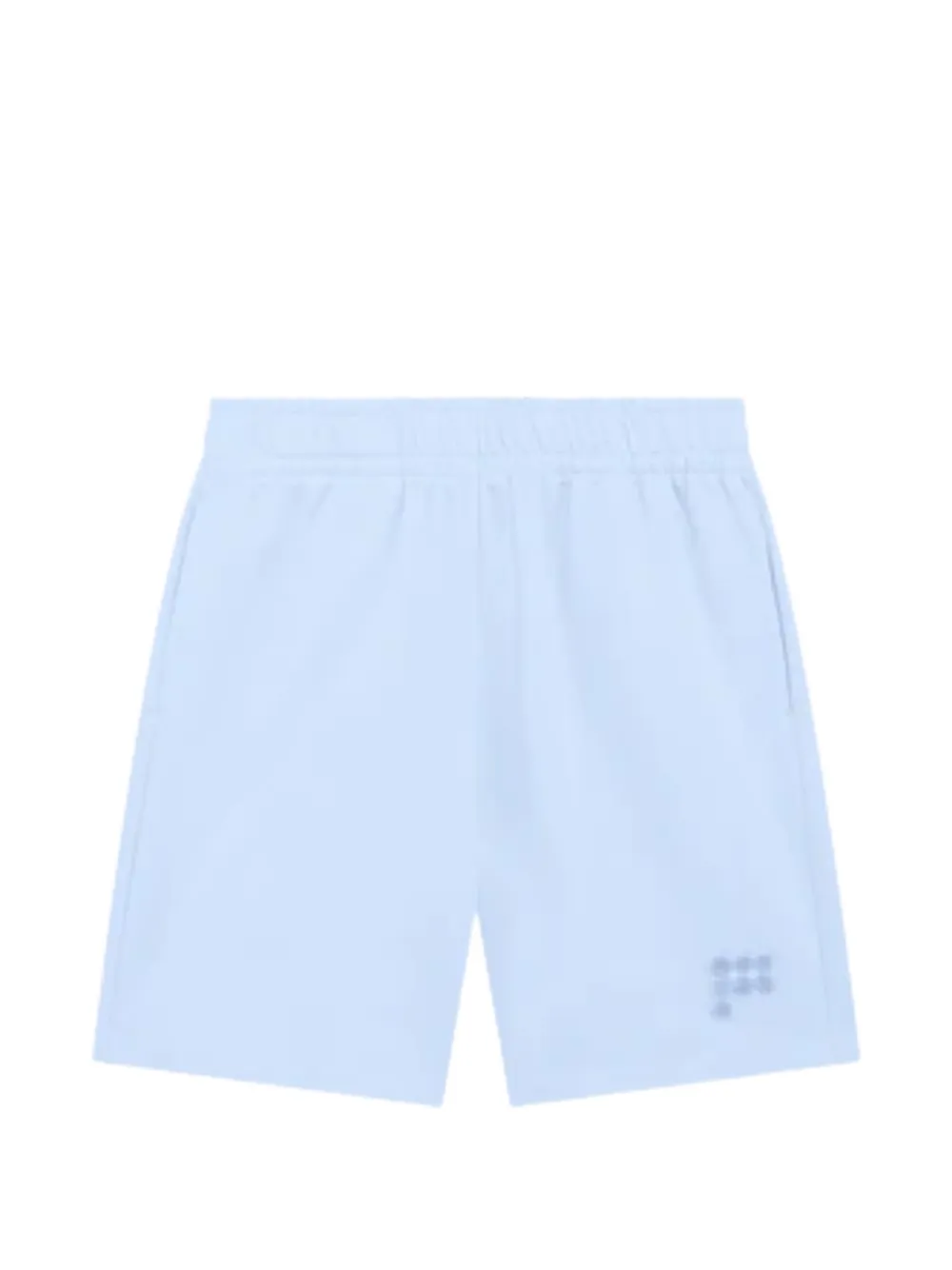 Pangaia logo-patch cotton shorts - Blau