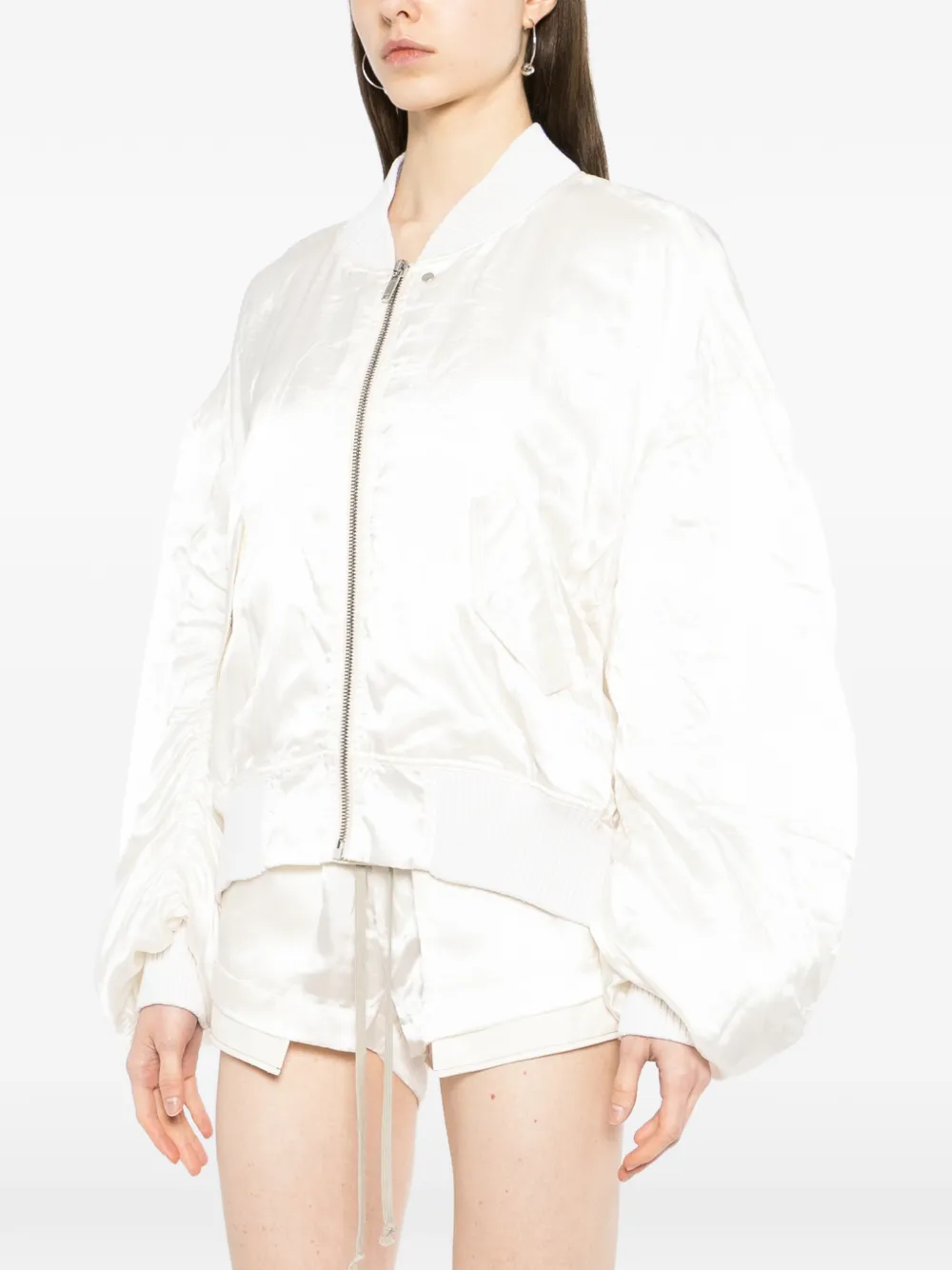  Rick Owens Secchia Flight Jacket - White 