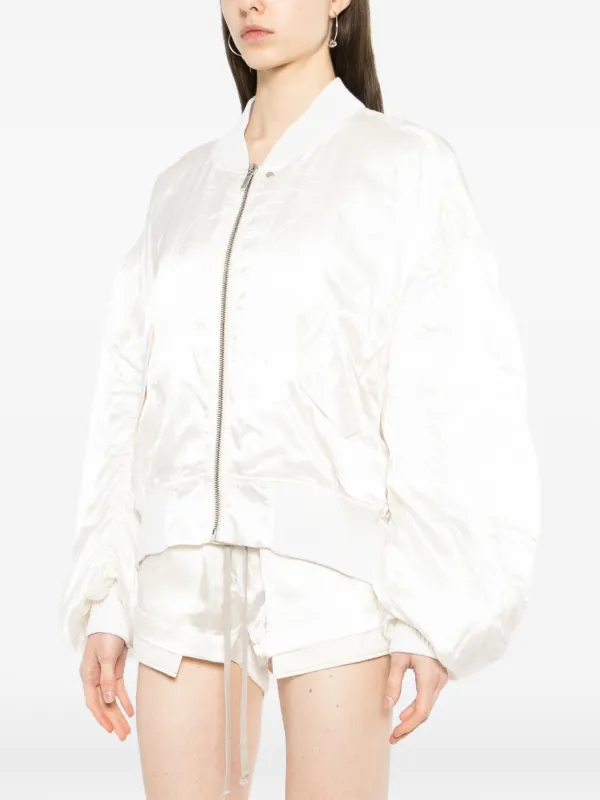 Rick Owens Secchia Flight Jacket | White | FARFETCH