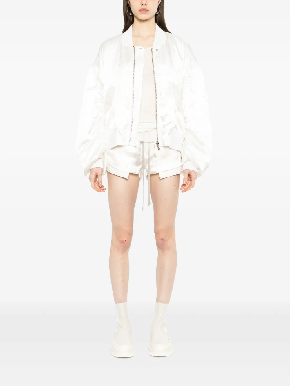  Rick Owens Secchia Flight Jacket - White 