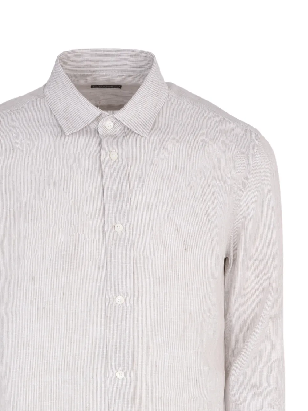 Peserico Gestreept linnen overhemd Beige
