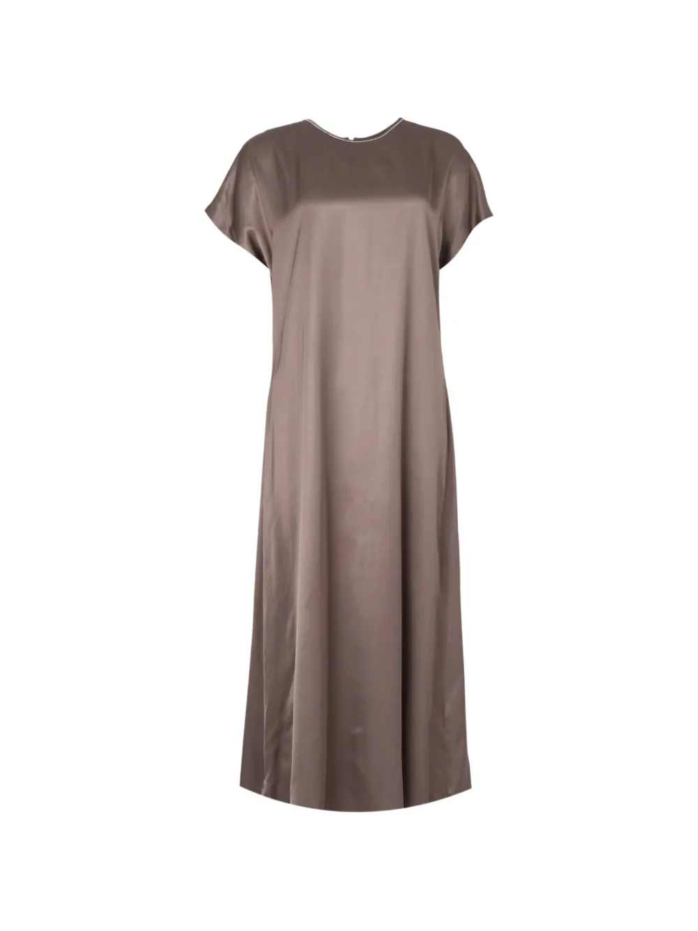 Peserico satin-finish chain-trim midi dress