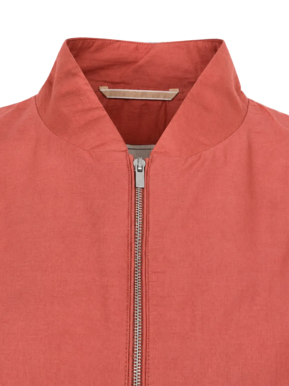 Peserico Gilet met hoge hals en rits Rood