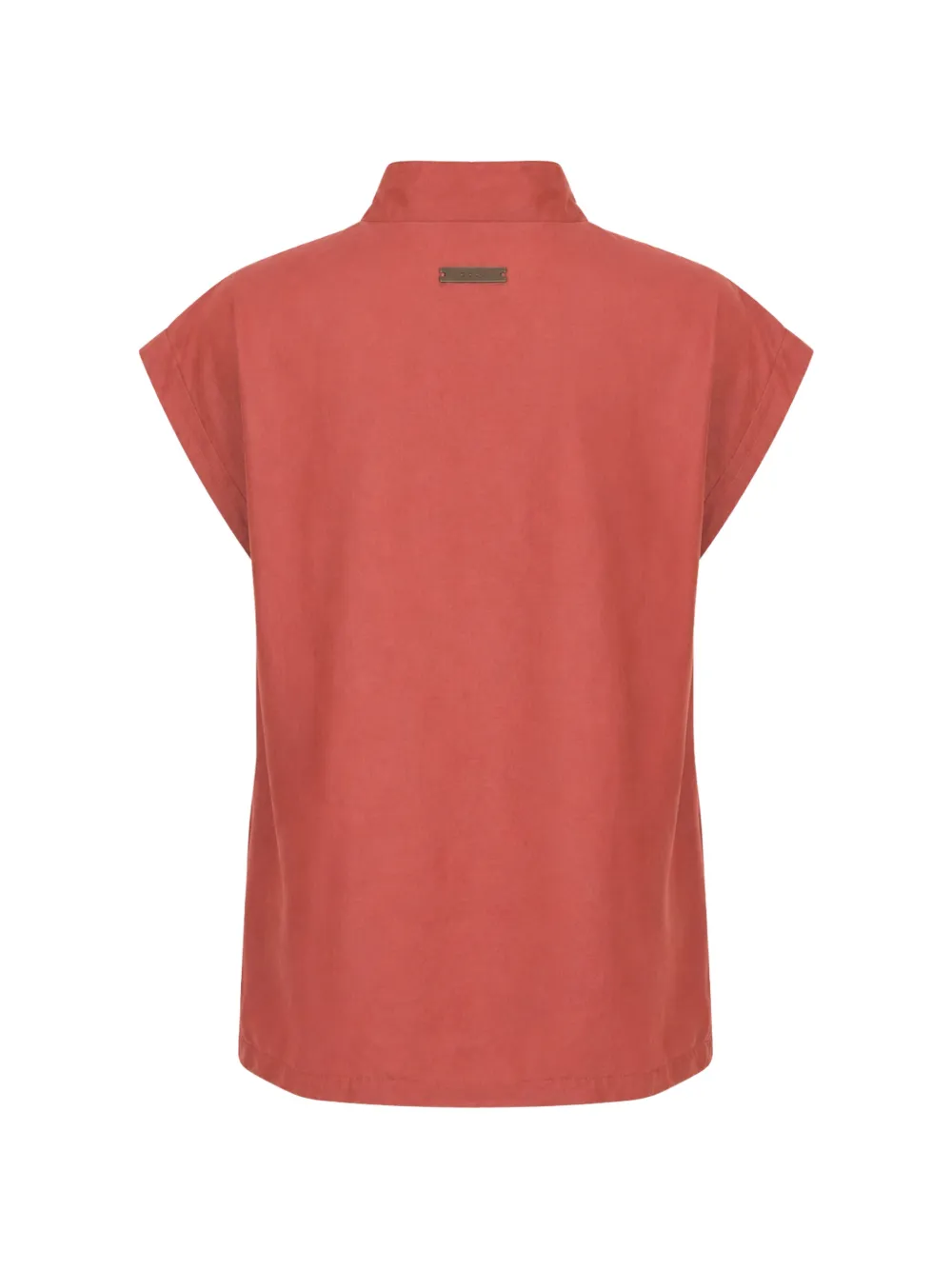 Peserico Gilet met hoge hals en rits Rood