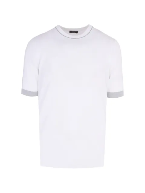 Peserico contrast-trim short-sleeve T-shirt