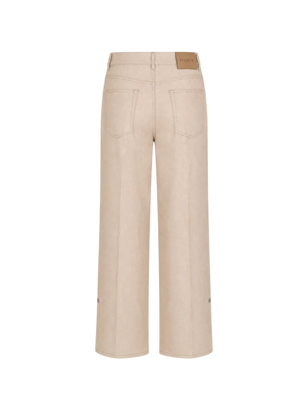 Peserico Broek met logopatch Beige