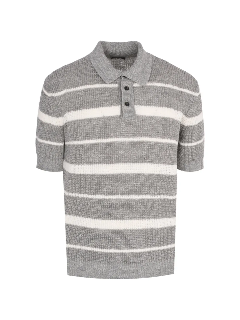 Peserico stripe-pattern waffle-knit sweater - Grigio