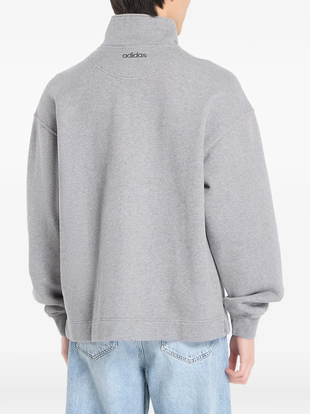 adidas Grafische sweater met rits Grijs